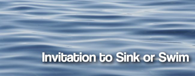 invitation to sink or swim banner