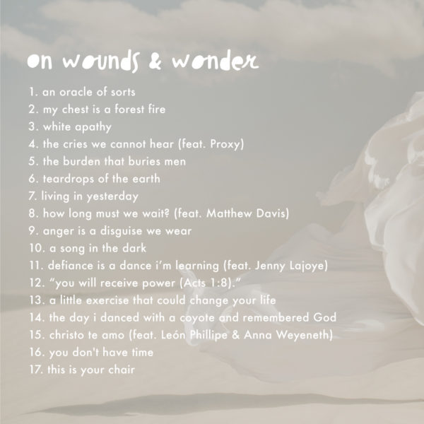 On Wounds & Wonder back cover
